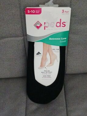 Peds Extreme Low Liner 3 pairs Black